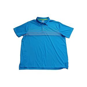 Foundry Polo Shirt Mens 2XL Blue Multicolor Stripes Golf Active Performance